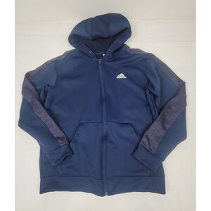 Adidas Track Jacket‎ Men's Size Medium Blue Climalite Full Zip Longsleeve.